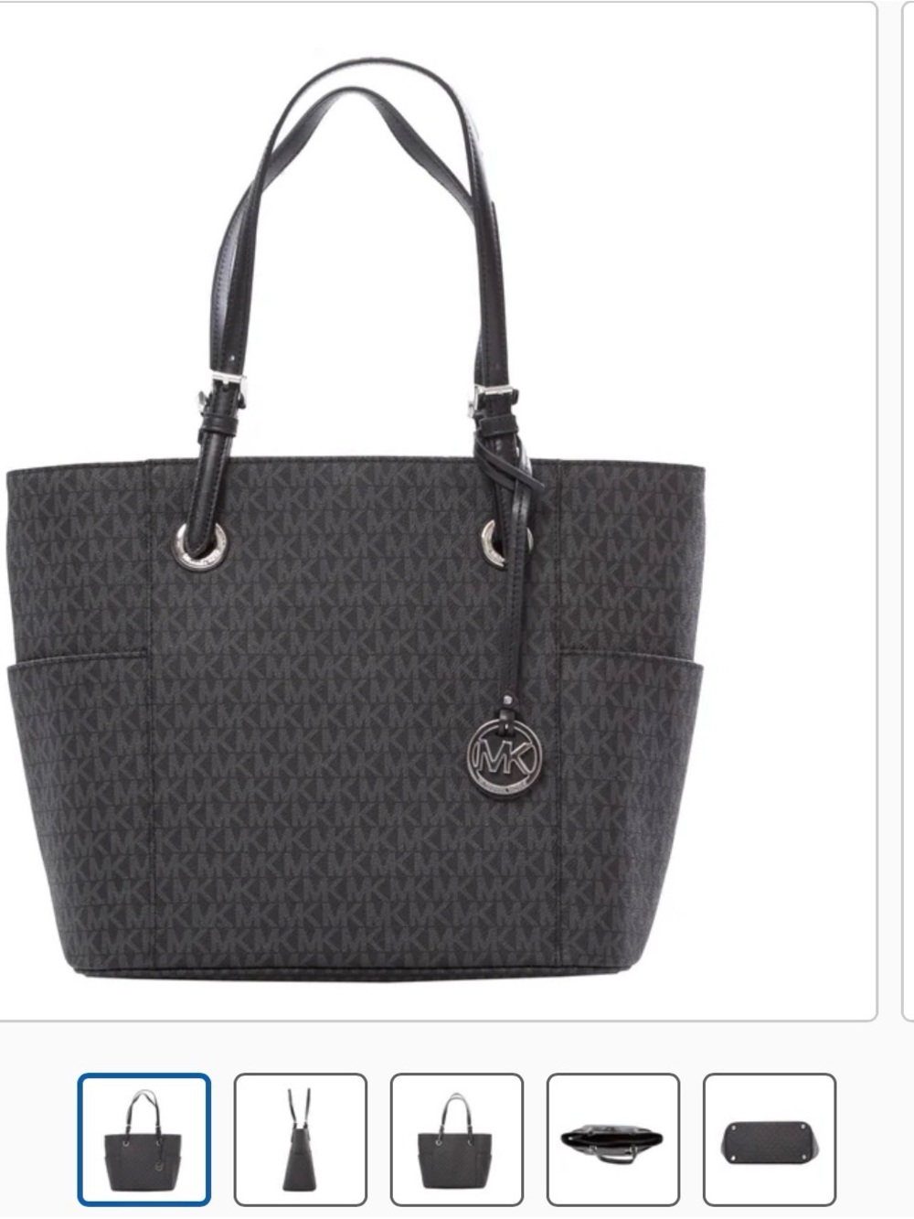 Michael Kors Charcoal/Black Logo MK Tote